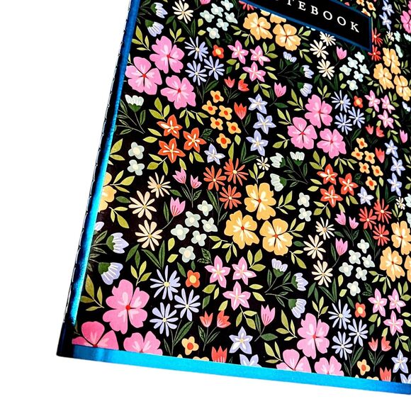 Tropical Notebook Journal FLOWERS Lined Black Soft Cover Cottagecore Stationary - Picture 6 of 9